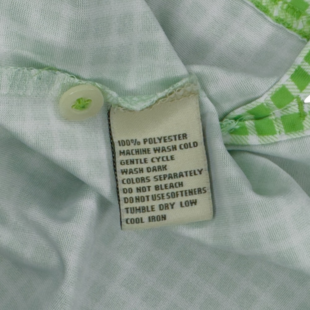 Donald Ross Men's XL Green and White Checked Short Sleeve Golf Polo Shirt - Picture 6 of 9